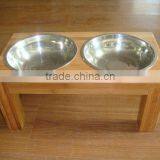 High Quality Large Bamboo Pet Feeder thumbnail-2