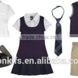 2017 Custom Logo Wholesale Cheap Primary School Uniform Skirt Suits thumbnail-5