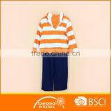 Long Sleeve Striped Printed 2pcs Kids Sports Cloth Set thumbnail-2