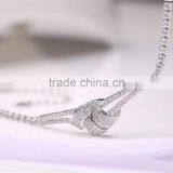 Latest Design 925 Sterling Silver Love Knot Bracelet thumbnail-3