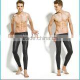 New Products 2016 Innovative Heated Thermal Underear Faux Leather Long John Tight Pants Men thumbnail-3