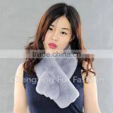 CX-S-56B Newest Products For 2016 Girls Pink Real Rex Rabbit Fur Scarf thumbnail-6