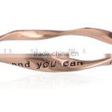 Diy Small Charm Bangle Custom Name Logo Bangle Women Twist Daily Wear Bangles thumbnail-5