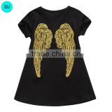 ShiJ 2017 Summer Top Quality Exquisite Embroidery Angel Wings Mother Daughter Matching Dress