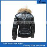 Customized Ladies Purple Leather Jacket thumbnail-2