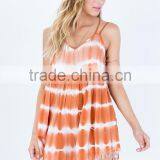 Perfect Tie Dye Grid-patterned Latest Beach Dress Designs thumbnail-3