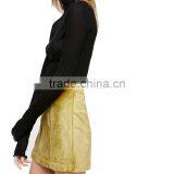 2017 OEM Spring Elegant Velvet Micro Mini Skirt With Zipper thumbnail-3