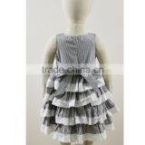 Wholesale Boutique Clothing Stripe Ruffle Lace Girl Tutu Dress thumbnail-2