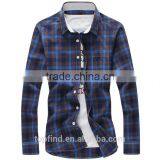 Cotton Microfiber Casual Check Korean Men Style Shirt thumbnail-2