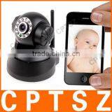 In Stock P2P MJPEG Pan-Tilt Wireless Infrared IP Camera,MJPEG P2P Baby Monitor 100--240V thumbnail-1