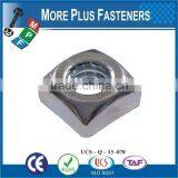 Made in Taiwan Plain Finish Steel Heavy Black Oxide Stainless Steel Square Nut thumbnail-6