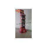 Red 5 Layers Free Standing Cardboard Point Of Purchase Displays Stand Unit thumbnail-1