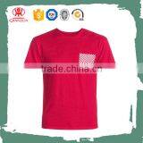 Design Your Own Plain Cotton Pocket T Shirt Wholesale thumbnail-3