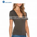 Comfy Casual Womens Sexy Deep-V Neck Short Sleeves T Shirts