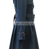 2016 Top Sale Lady Autumn Double Breasted Dust Coat With Belt thumbnail-5