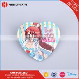 Custom logo custom heart button pin badge