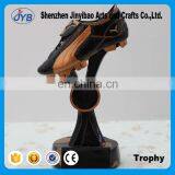 Creative resin Gold and black color gym shoes trophy