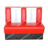 American 1950s Retro Diner Booth Sofa, Colorful Stripe Leather Diner Booth Manufacturer thumbnail-1