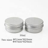 30ml 1 oz metal tin can cream aluminum jar with screw cap