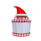 Beautiful Christmas Theme Inflatable Christmas Hat Kiosk For Festival Events thumbnail-3