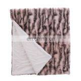 100%Polyester Luxury Ultra-Plush Printed Repreve Faux Fur Mink Throw Blanket for Winter thumbnail-6