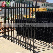 Black Powder Coating Picket Weld Fence Spear Top Steel Garden Fence thumbnail-2