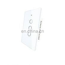 US ZigBee Smart Home Wifi Wall Touch Switch,3 Gang 1 Way, Tempered Glass Panel Whole House Light Control SwitchAC 85-240V