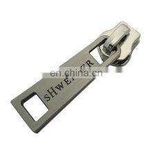 Shinning Fashion Zinc Alloy Metal Engraved Mini Custom With Logo Zippers Slider