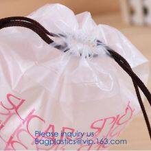 Drawstring Bag - PVC Drawstring Backpack With Mesh Side Pockets for School, Music Festivals, Sporting Events, Trav thumbnail-3