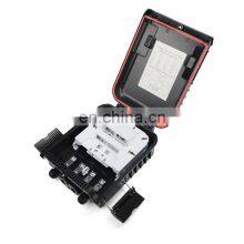 16 Core Black Inline Typ Fiber Optic Enclosure Fiber Termination Box Outdoor Optical Fiber Joint Box