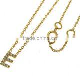 Letter Pendant Gold Plated White Topaz thumbnail-2