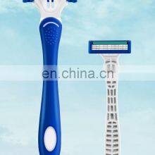 IGUETTA Triple Blades Men Shaving Razor Stainless Steel s Blades Rubber Handle Razor Blades For Male GF2-2025 thumbnail-4