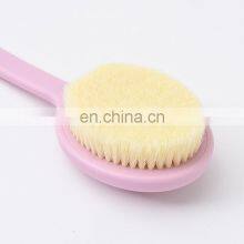 Bathroom Rubbing Back Silica Gel Long Handle Soft Fur Nylon Bristle Plastic BPA Free Scrubber Bath Brush thumbnail-1