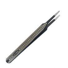 Precision Stainless Steel Hard Anti-static Tweezers Bird's Nest Hair Picking Clip Maintenance Tweezers Pointed Elbow With Texture ESD-13 Tweezers thumbnail-2