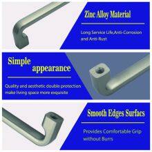 Nickel Plated Ripple Kitchen Handles Drawer Pulls T Bar Zinc Alloy Cabinet Hardware Handles thumbnail-3