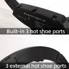 Kytuwy 22inch Lamp Selfie Led Ring Fill Light With Tripod Stand 22 Inch Photographic Ringlight 3 Phone Holders Custom Video thumbnail-6