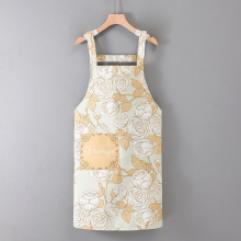 New Fashionable Women's Bib Apron Household Kitchen Work Clothes Polyester Apronapron thumbnail-2