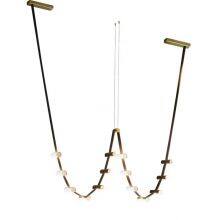 Masolight Leather Belt Zigzag LED Pendant Light | Linear Chandelier thumbnail-4