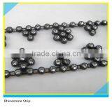 Plastic Strip Sew on Heart Design Black Plastic Mix Crystal 10 Yards 1 Card thumbnail-4