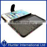 Hot Sale Black Flower Wallet Case For IPhone 6S thumbnail-2