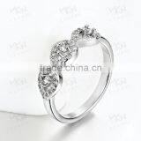 SGS Certified LEKANI 18K Gold Plated Latest Design Diamond Ring for Sale thumbnail-2