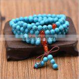 8mm German Spurce Turquoise 108 Prayer Beads Tibet Buddhist Mala Necklace thumbnail-4