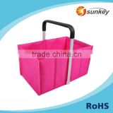 2016 New product rose red aluminum frame hand basket