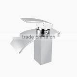 Tall Bathroom Basin Mixer Tap Chromed Polished Waterfall Sink Faucet thumbnail-3