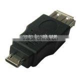Black USB to Micro USB OTG Adapter