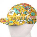 5 Panel Printed Pattern Flat Bill Baby Hat Wholesale