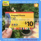 Customized Printing Plastic or Paper Prepaid Phone Calling Scratch Card Quality Choice