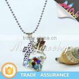 Creative Design Natural Stone Pieces Wish Bottle Pendant Necklaces for Women thumbnail-4