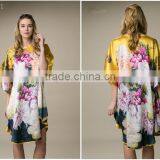 Beach 100%satin Silk Women Popular One Size Kaftan Dress thumbnail-1