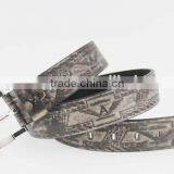 Fashion Style Black Print pu Leather Belt for Man With Shiny Metal Square Accessories in YiWu thumbnail-6